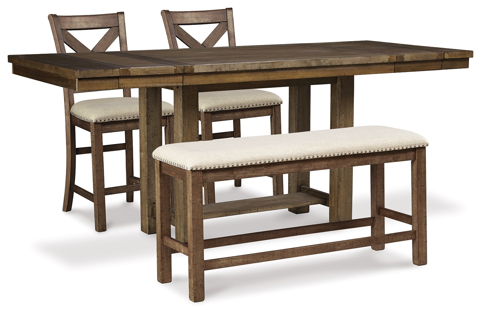 Moriville counter height dining table and 4 barstools and bench new arrivals