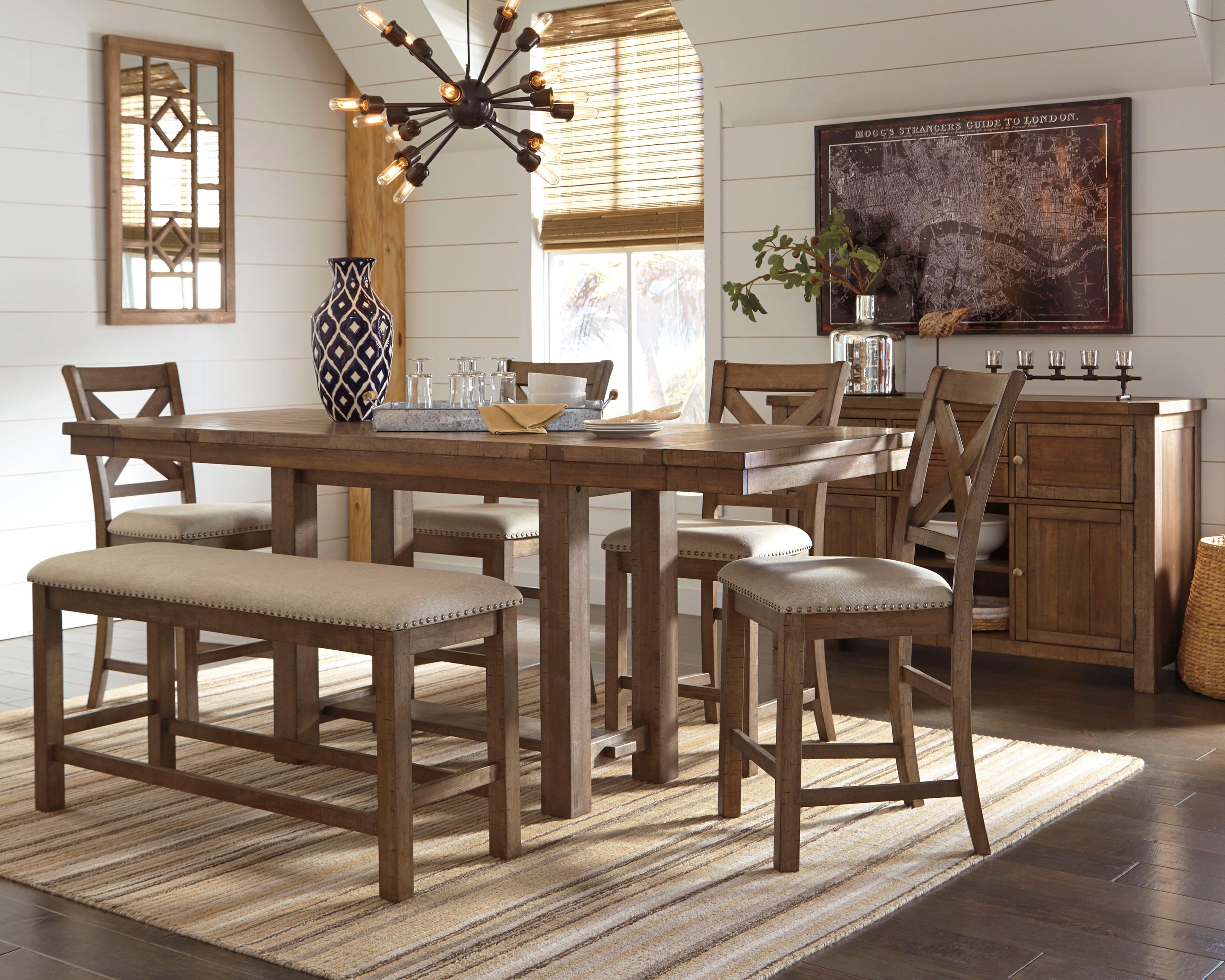 Two tone counter height dining online set