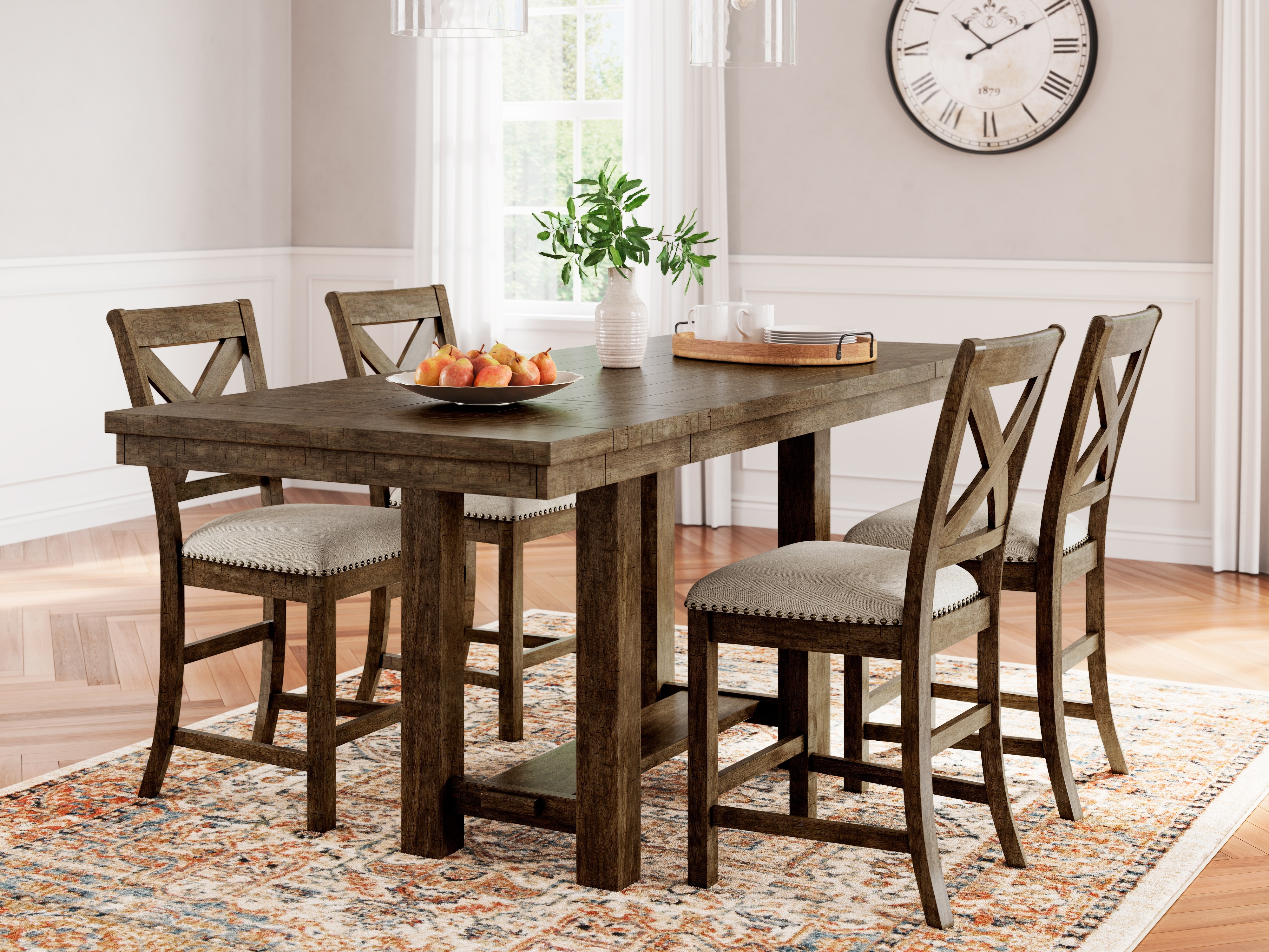 Signature Design by Ashley Casual Dining 5 Piece Counter Height Dining Package PKG000403