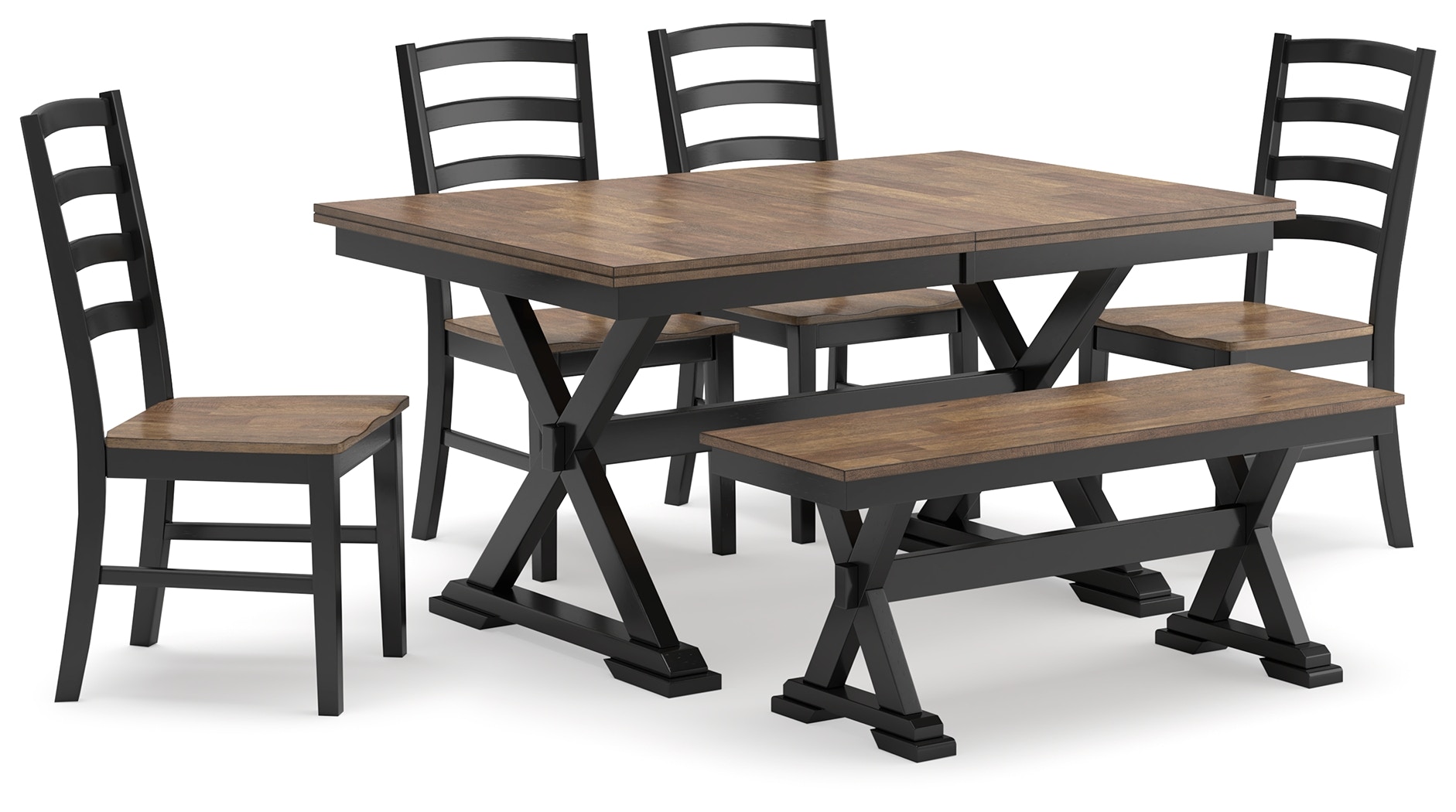 Ashley Wildenauer Wildenauer Dining Table, 4 Chairs and Bench