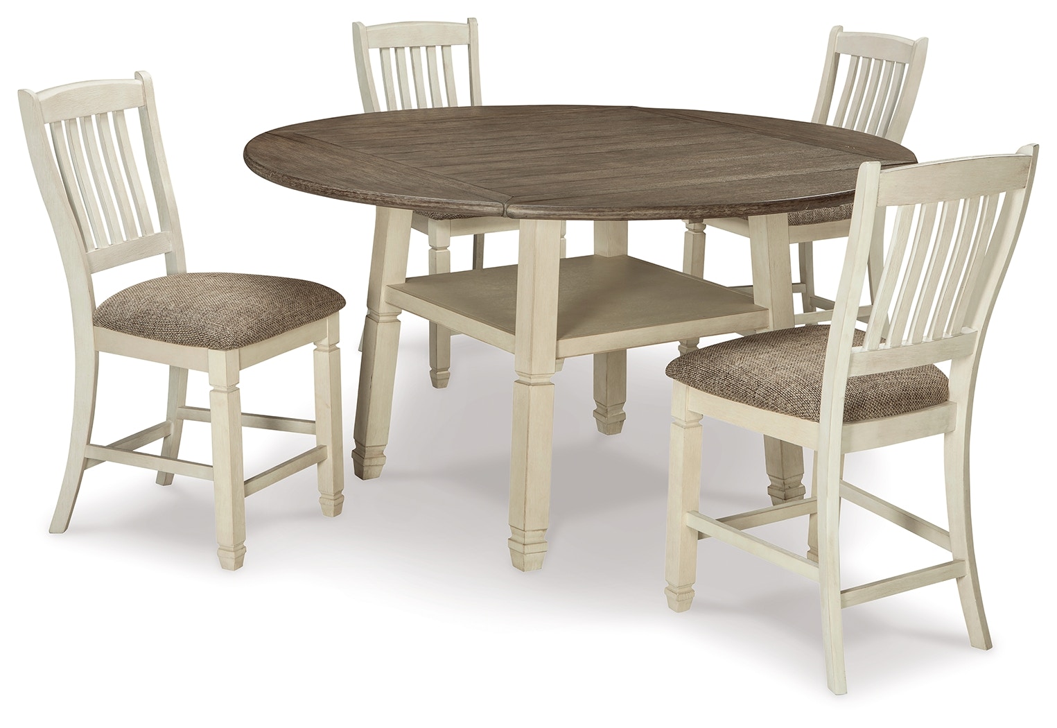 Ashley bolanburg counter height deals dining table white