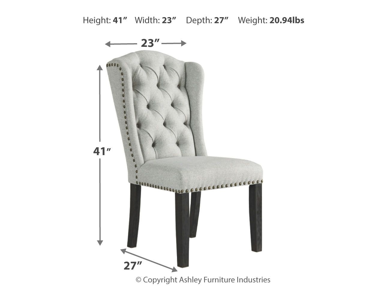 Dining chair dimensions online in cm