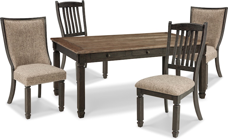 Signature Design by Ashley Tyler Creek Dining Table and 4 Chairs D736D12