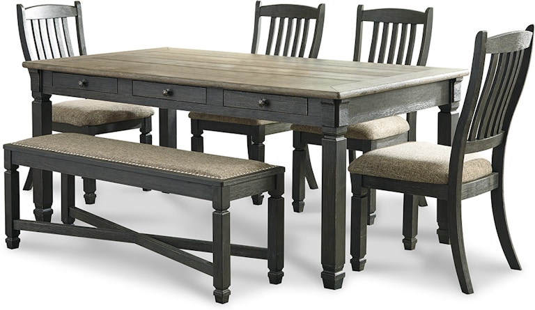 Signature Design by Ashley Tyler Creek Dining Table, 4 Chairs and Bench D736D2