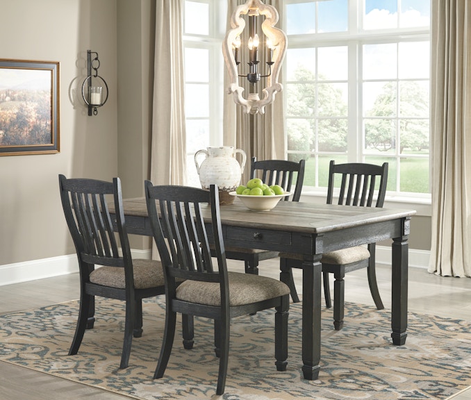 Signature Design by Ashley Tyler Creek Dining Table and 4 Chairs D736D1