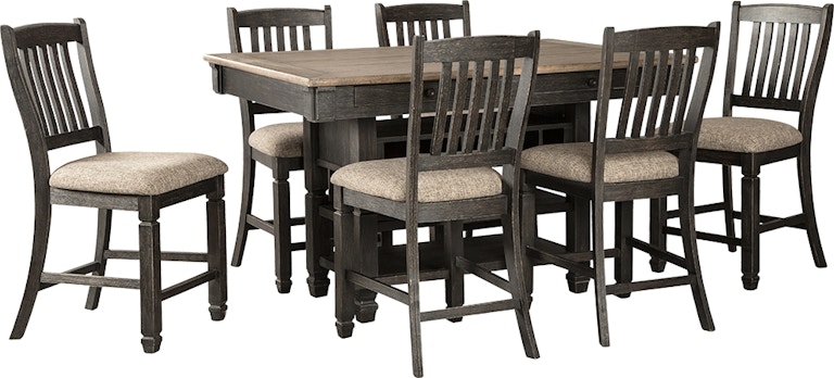 Signature Design by Ashley Tyler Creek Counter Height Dining Table and 6 Barstools D736D5 D736D5