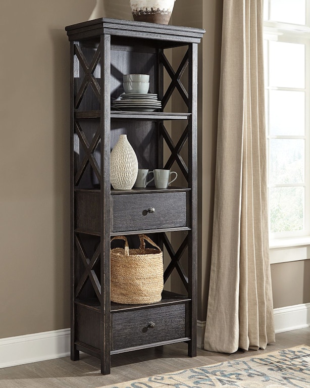 Tyler Creek Display Cabinet - Black/Grey - (D736-76) Tyler Creek Display Cabinet - Black/Grey - (D736-76)