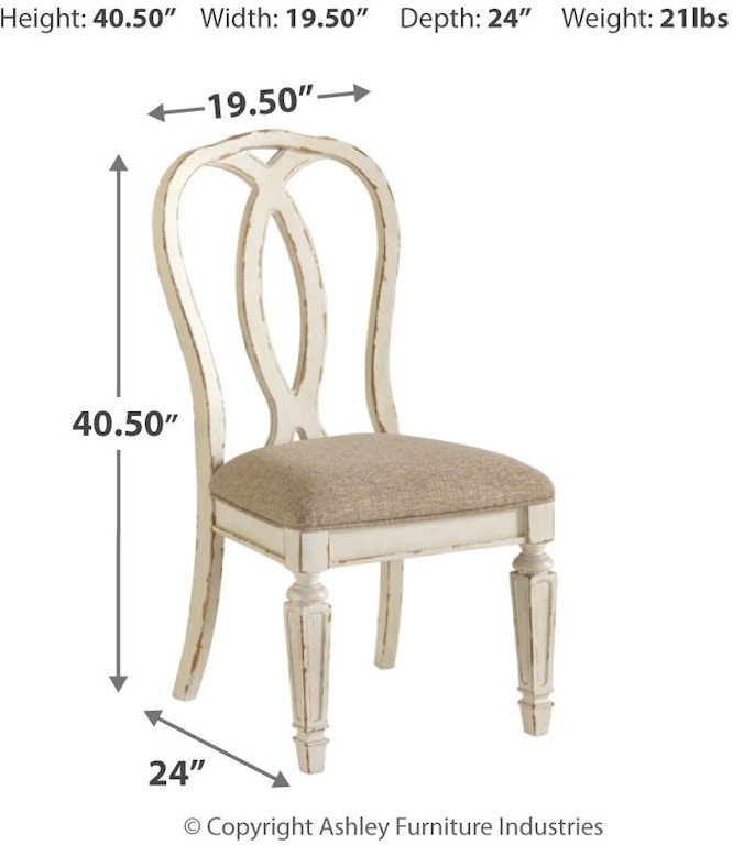 Signature Design By Ashley Realyn Dining Room Chair D743 02 Markson S Furniture Rochester Ny