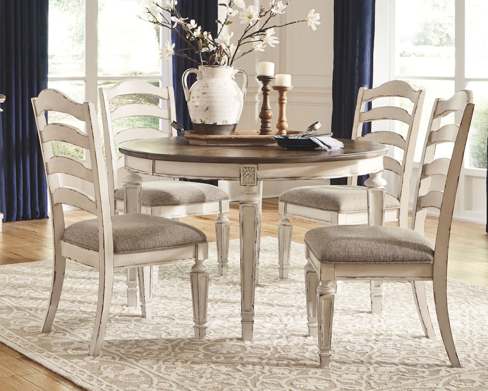 Signature Design by Ashley Dining Room Realyn Dining Room Round to Oval