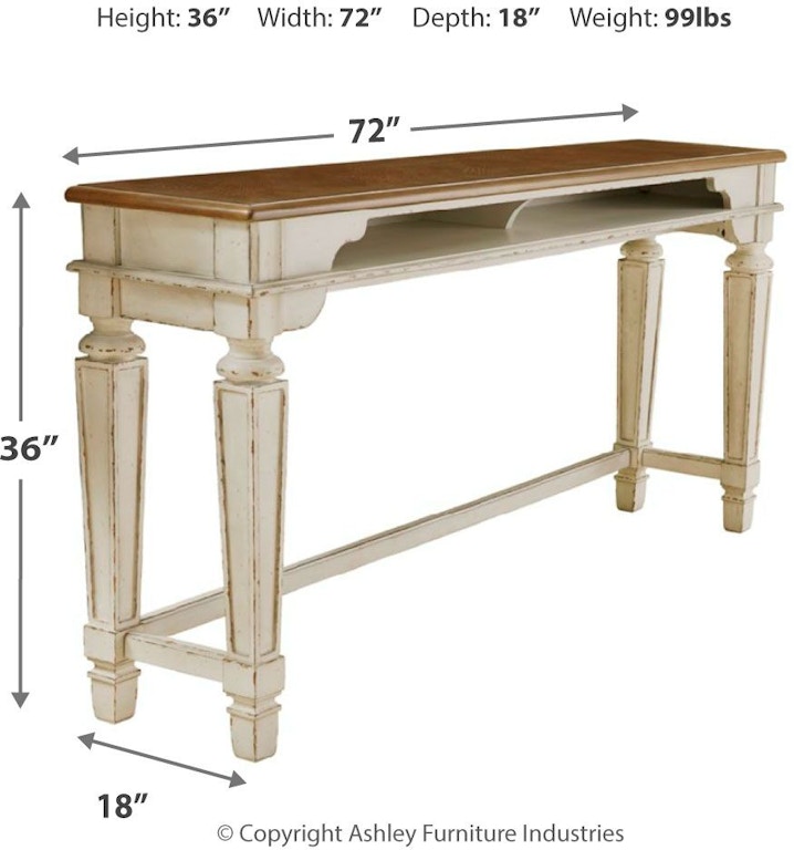 Signature Design By Ashley Realyn Counter Height Dining Room Table D743 52 Markson S Furniture