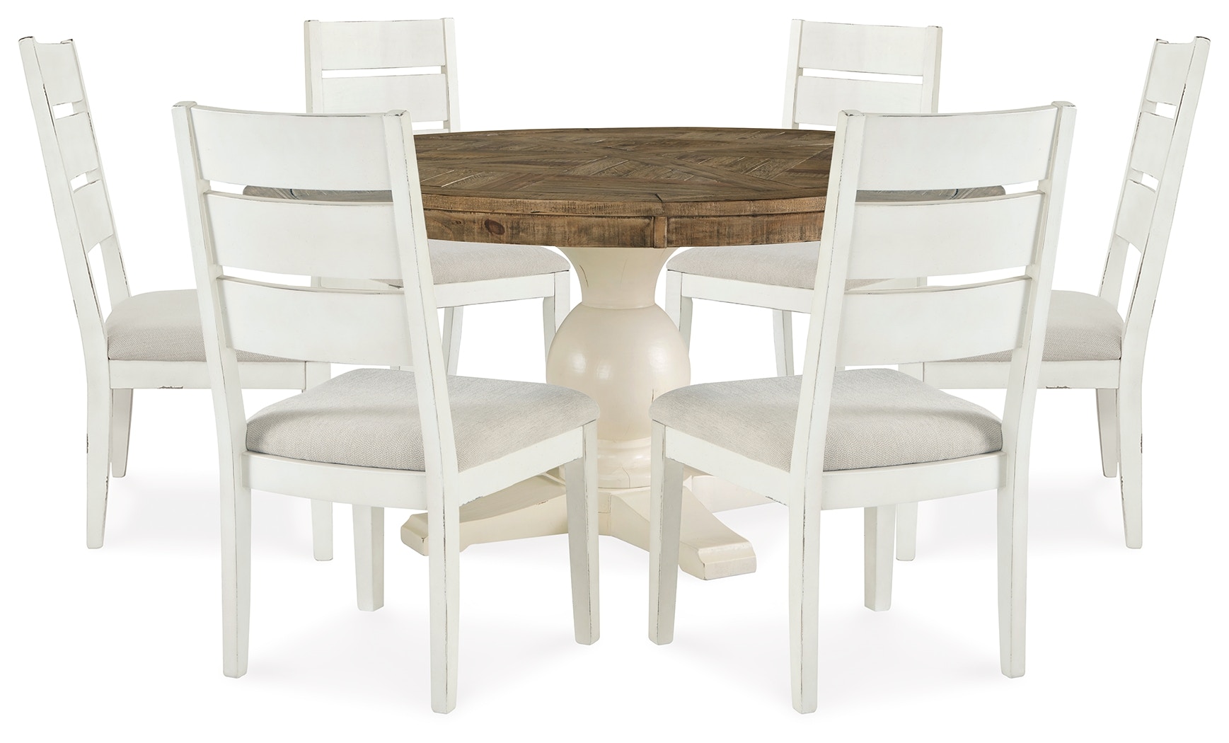 Ashley Grindleburg 6 Piece Round Dining Room Table Set D754-50T-50B-05-4 - Portland, OR | Key Home