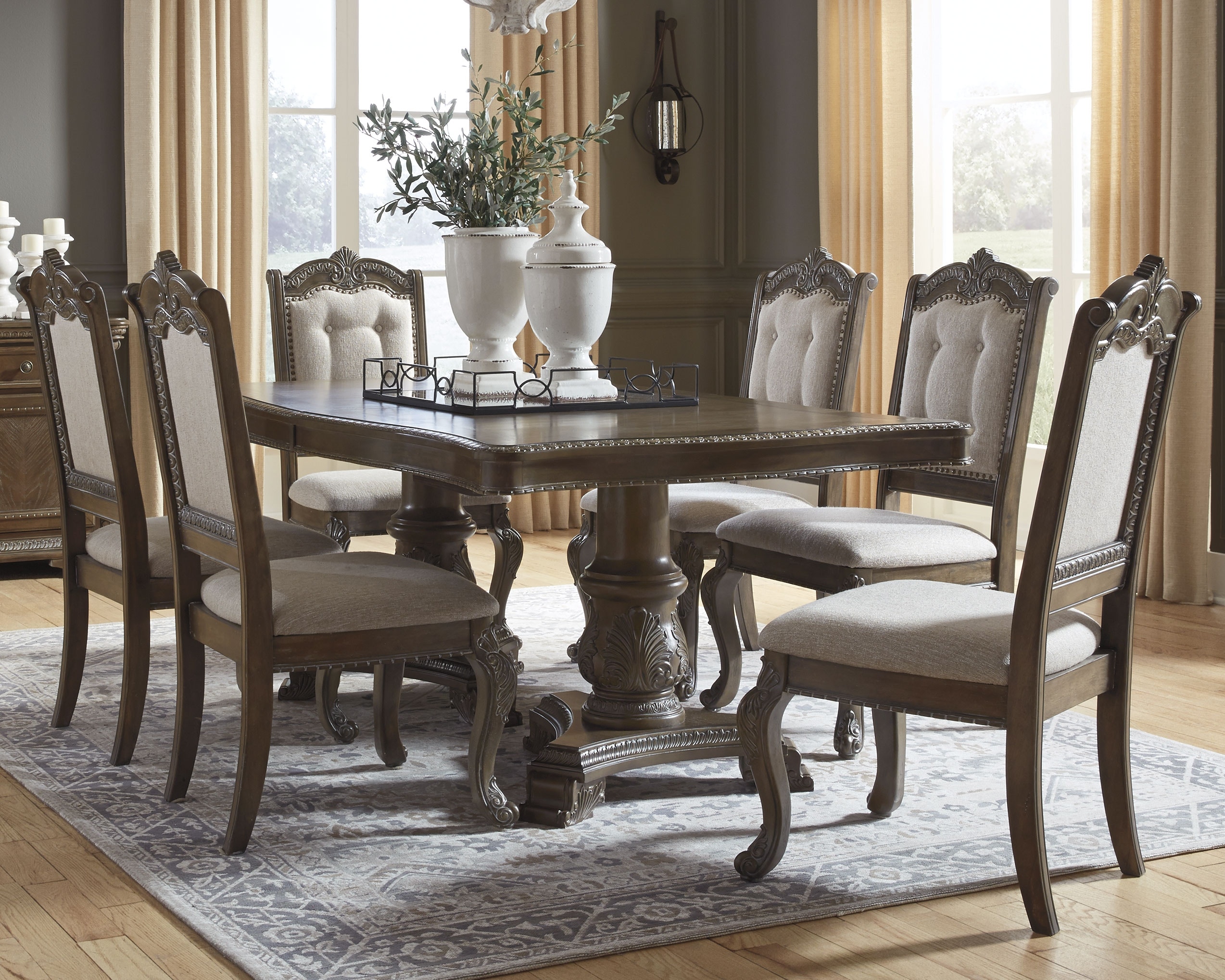 wyndahl dining table and 6 chairs