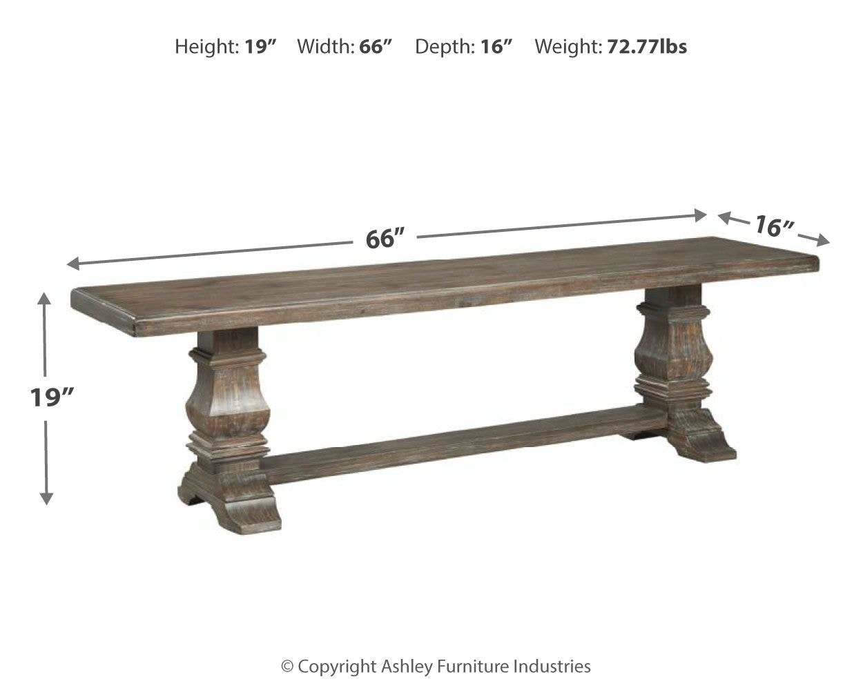 signature design by ashley dining bench