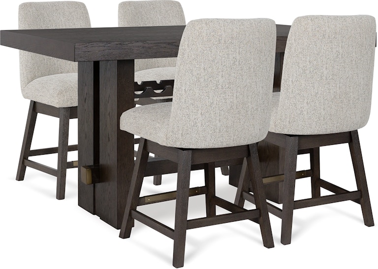 Signature Design by Ashley Burkhaus Counter Height Dining Table and 4 Barstools D984D5