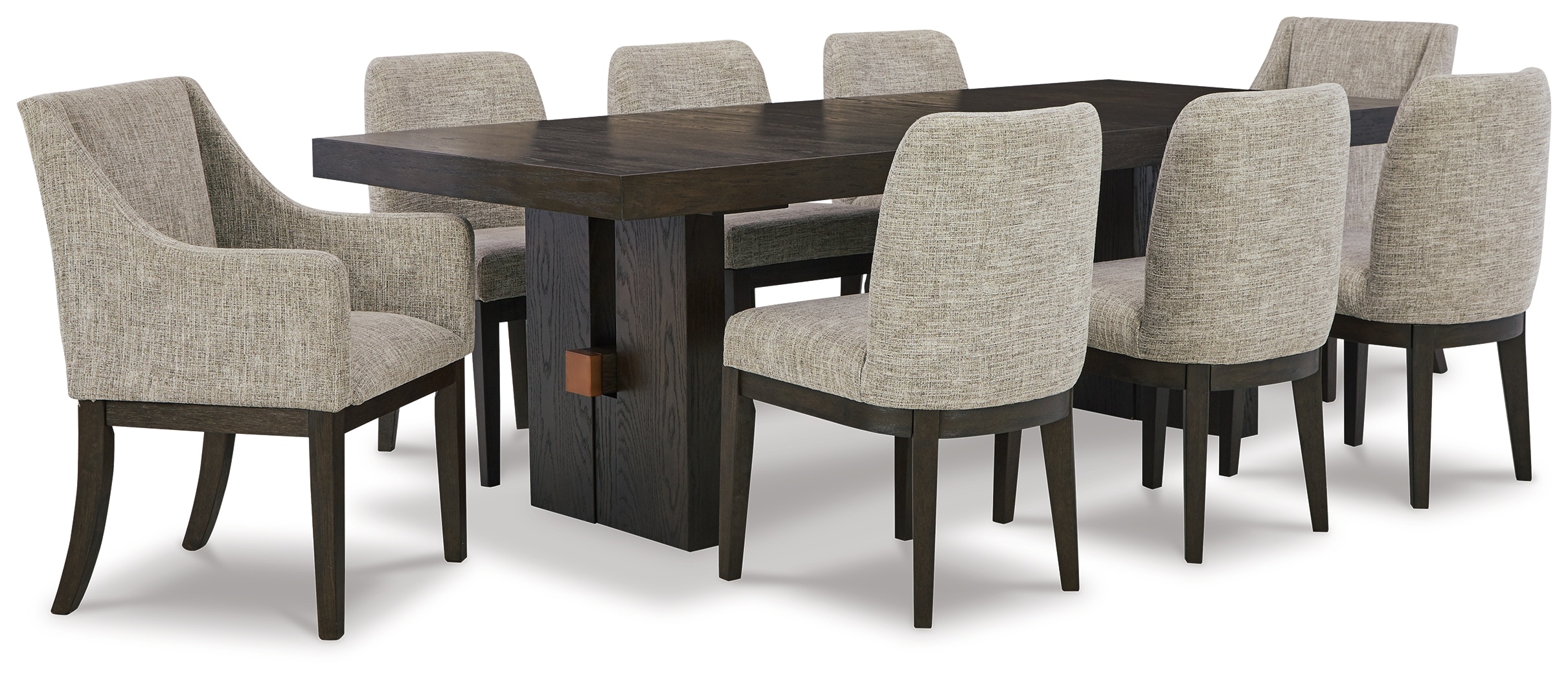 Ashley 9 deals piece dining set