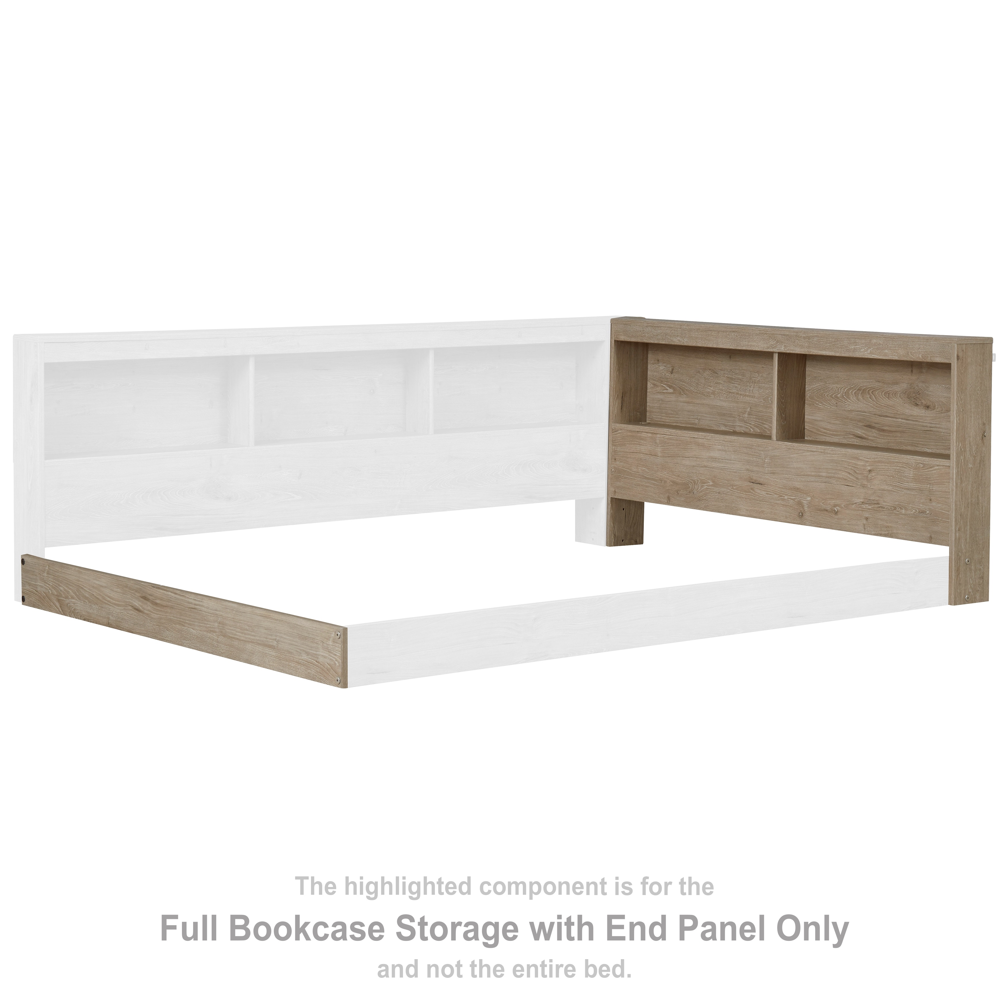 Oliah full store bookcase storage bed