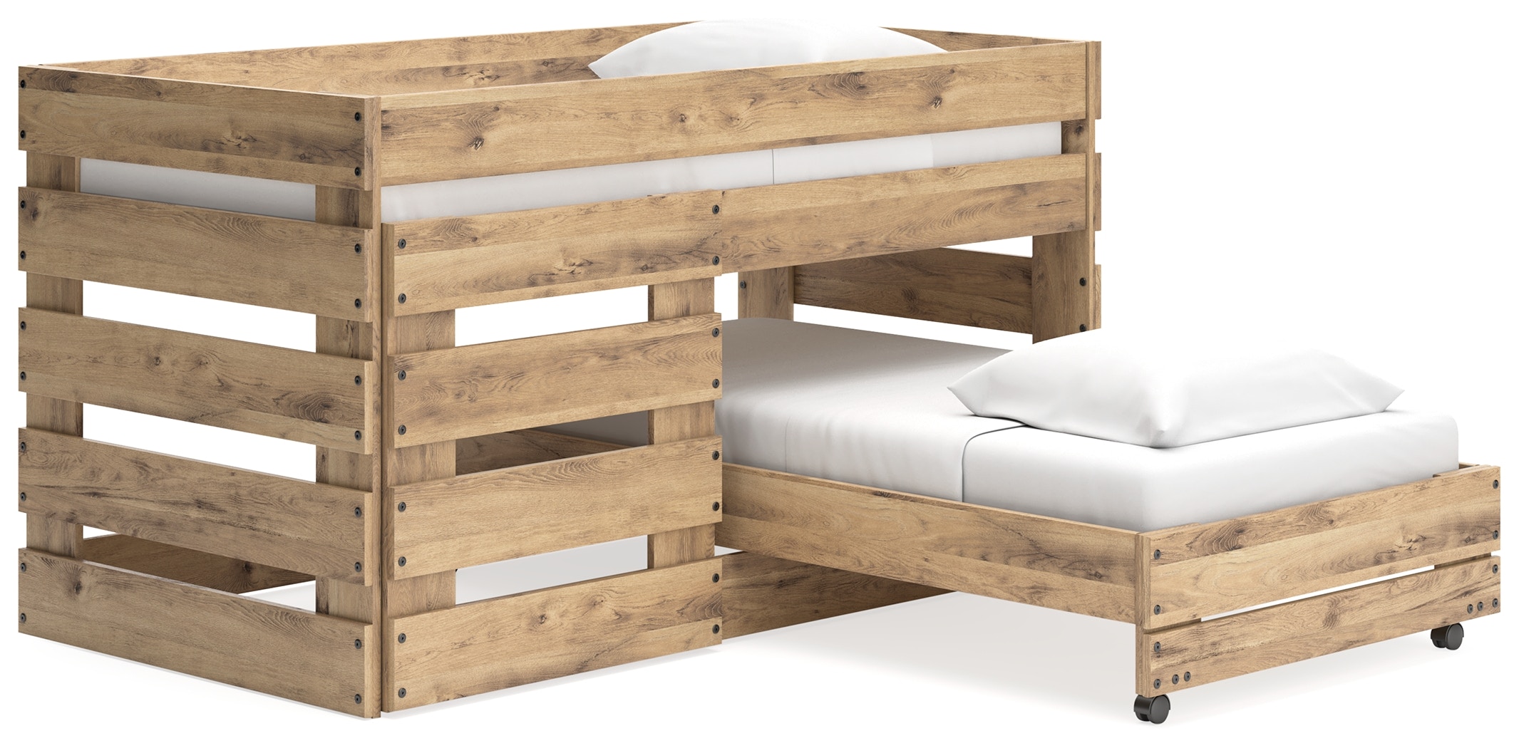 Twin loft caster outlet bed