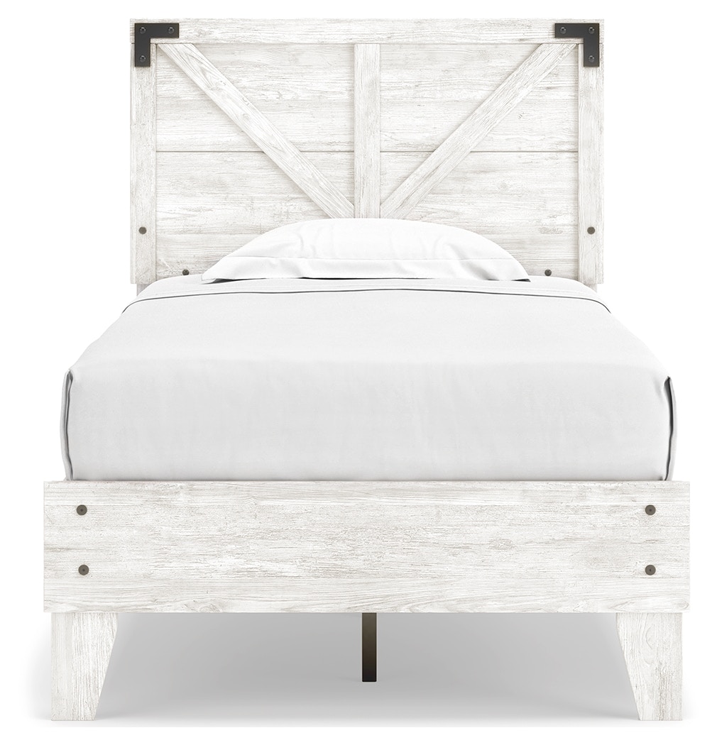 Shop our Shawburn Twin Crossbuck Panel Platform Bed by Signature