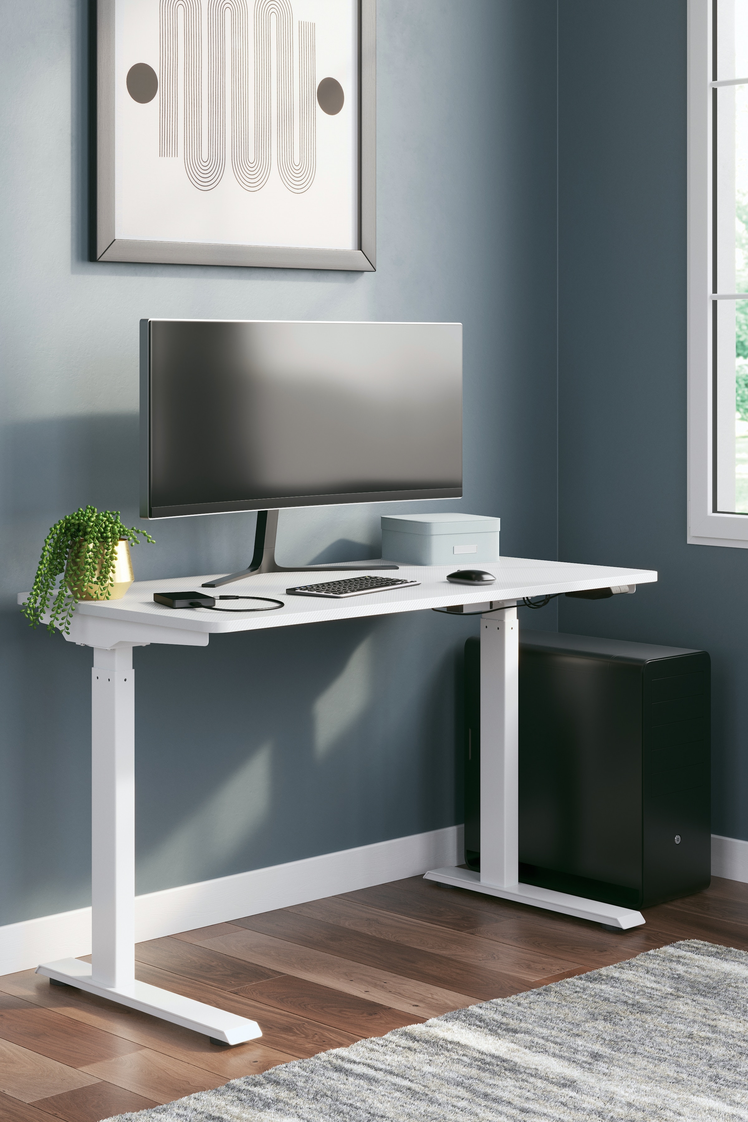 Signature Design by Ashley Home Office Lynxtyn Adjustable Height
