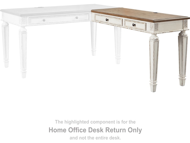 Signature Design by Ashley Realyn Home Office Desk Return H743-34R at Woodstock Furniture & Mattress Outlet