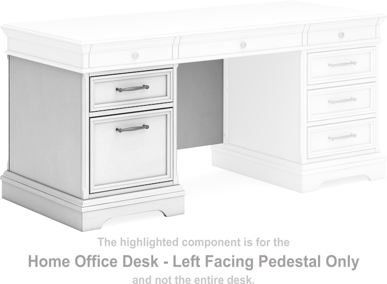 Signature Design by Ashley Kanwyn Home Office Desk - Left Facing Pedestal H777-21L 154182716