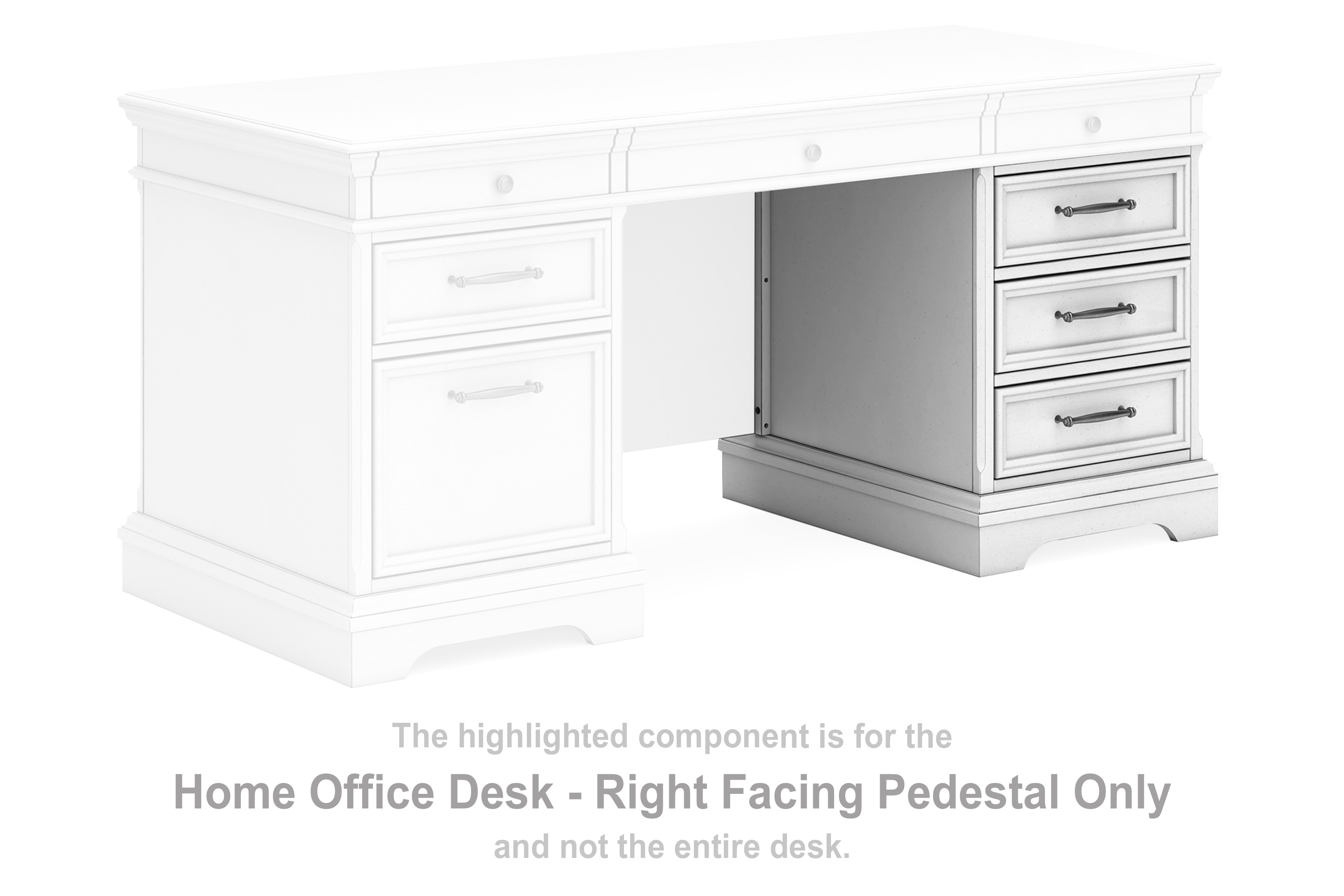 Signature Design by Ashley Home Office Kanwyn Home Office Desk Right