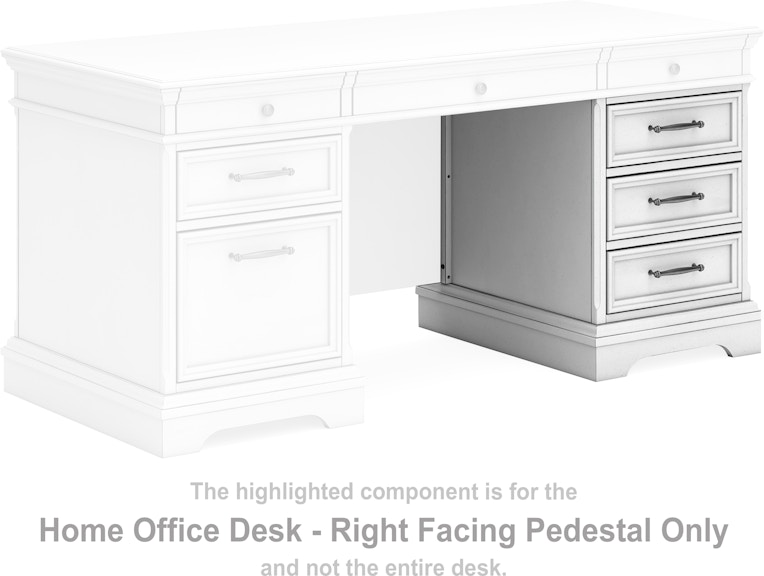 Signature Design by Ashley Kanwyn Home Office Desk - Right Facing Pedestal H777-21R 736084472