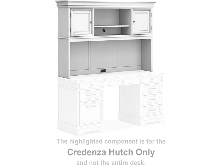 Signature Design by Ashley Kanwyn Credenza Hutch H777-22H at Woodstock Furniture & Mattress Outlet