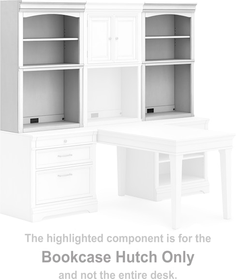 Signature Design by Ashley Kanwyn Bookcase Hutch H777-40T at Woodstock Furniture & Mattress Outlet