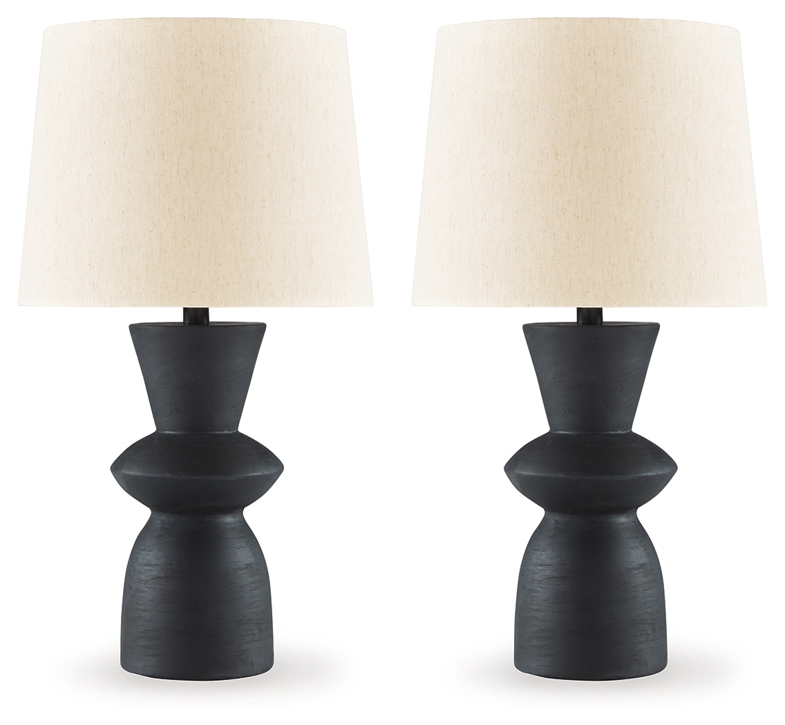 $ stone ラグランスリーブ ボア 黒 Ashley Scarbot Scarbot Table Lamp (Set of 2) L243354 - Portland