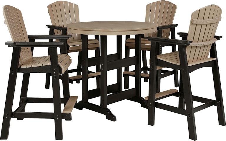 Signature Design by Ashley Fairen Trail Outdoor Counter Height Dining Table with 2 Barstools P211P1 P211P1