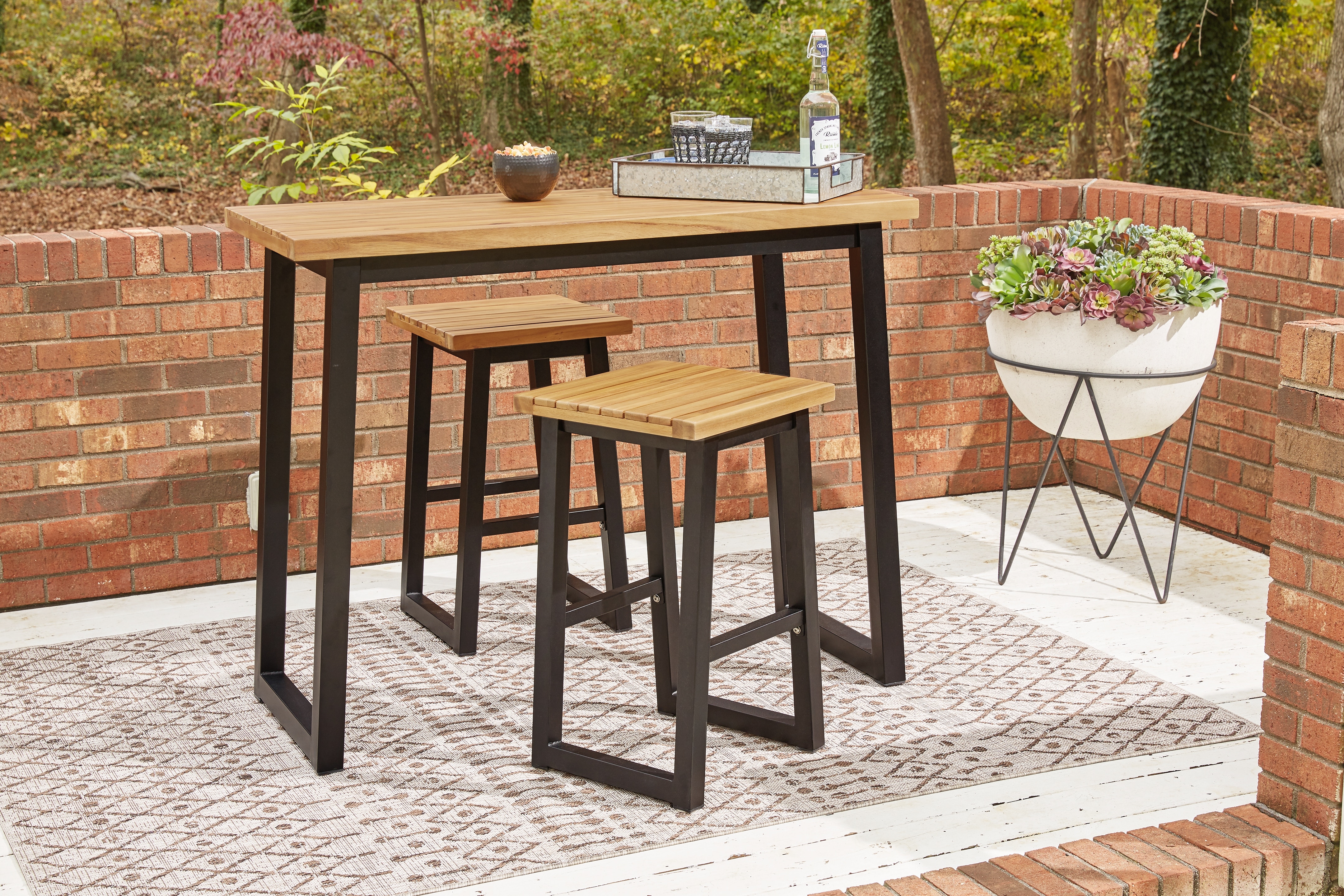 Town Wood Outdoor Counter Table Set by Signature Design by Ashley 