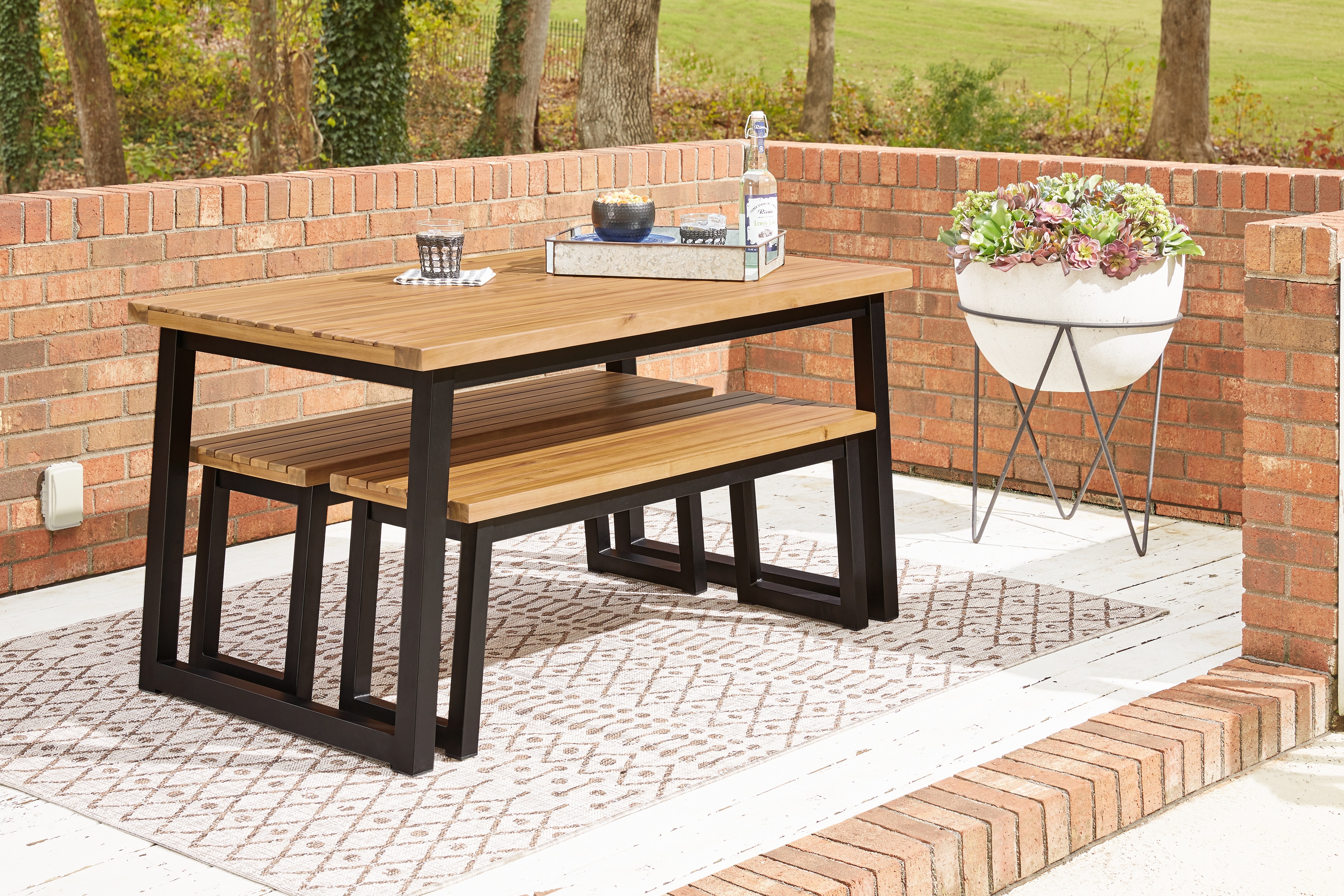 Signature Design by Ashley Outdoor/Patio Town Wood Outdoor Dining Table