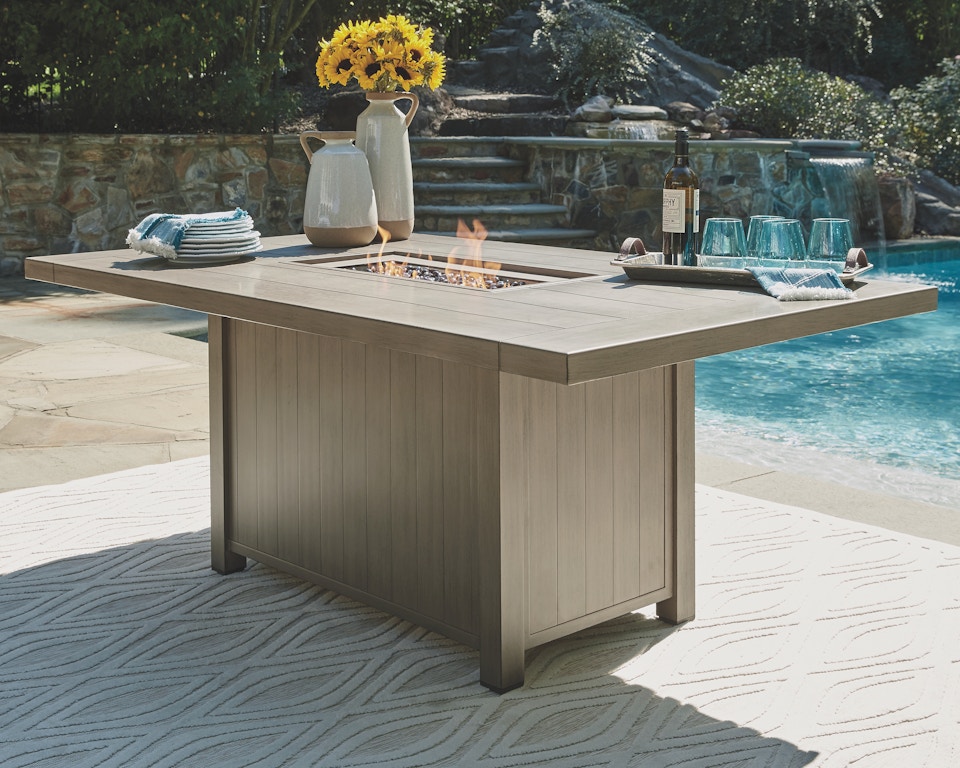 Signature Design By Ashley Outdoorpatio Windon Barn Fire Pit Table 