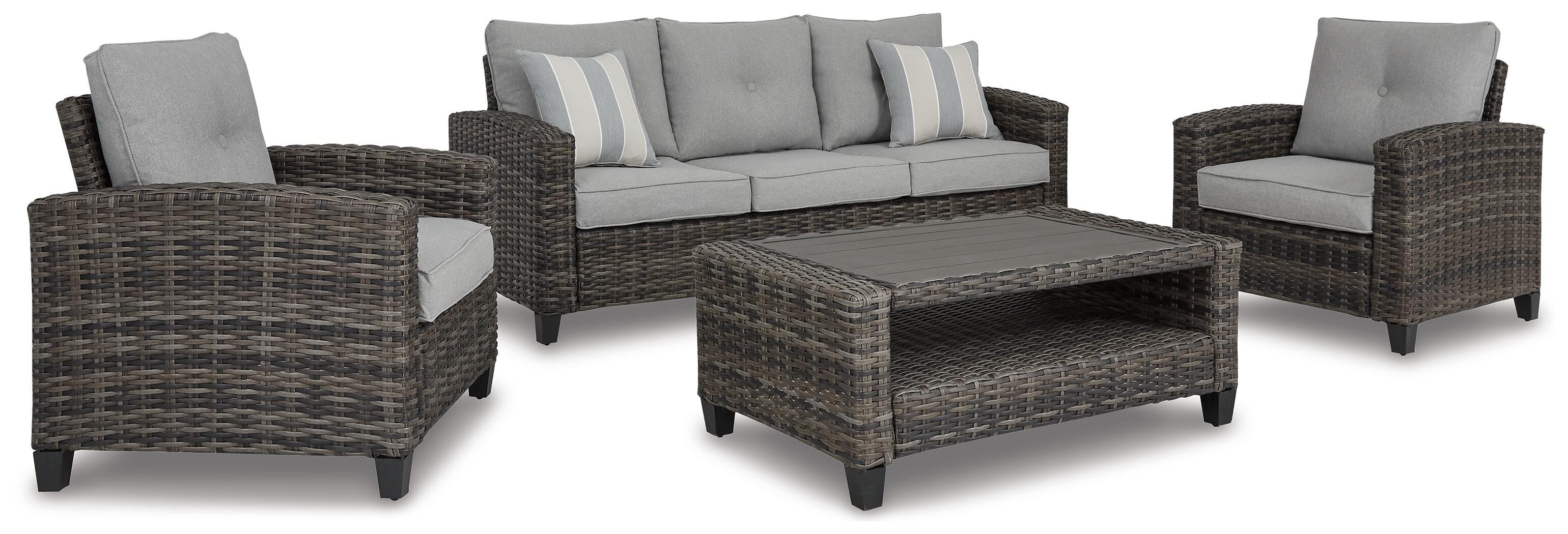 Signature Design by Ashley Outdoor Furniture Cloverbrooke 4-Piece
