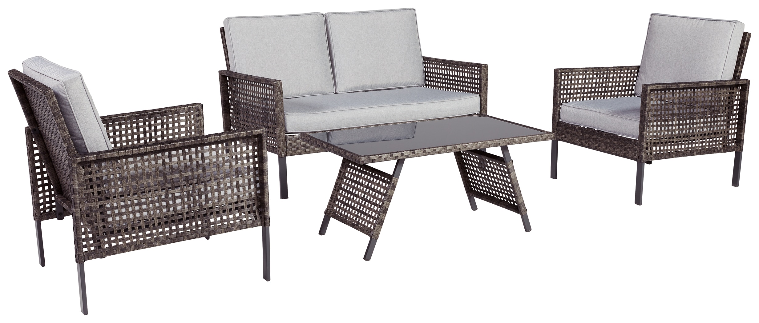 Argos home 4 seater rattan effect sofa discount set