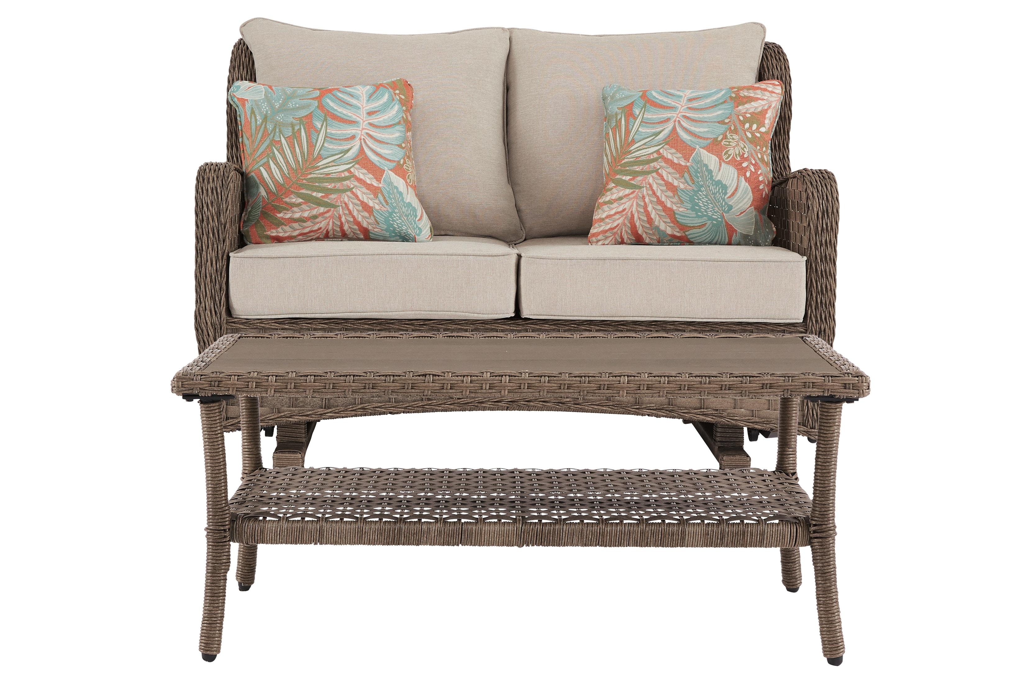 outdoor loveseat glider with cushions