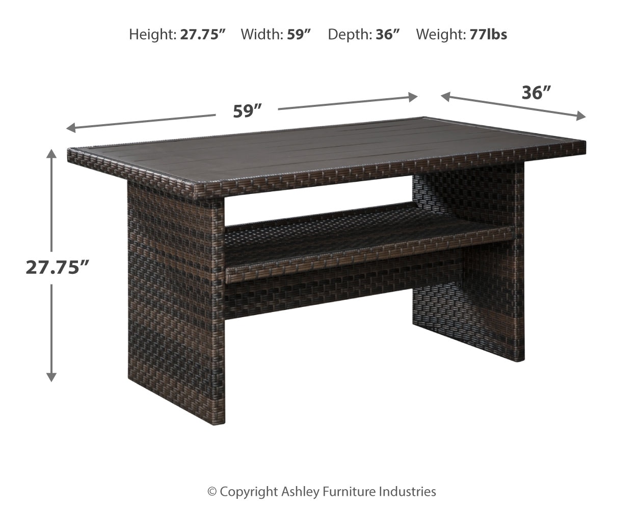 Signature Design by Ashley Outdoor Furniture Easy Isle 3Piece Outdoor