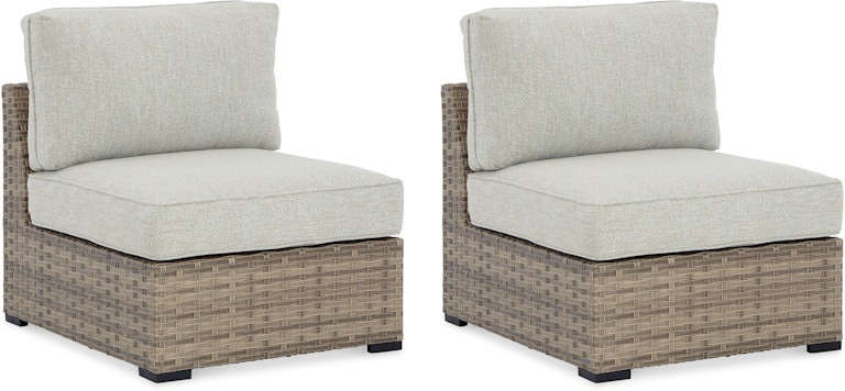 Signature Design by Ashley Calworth Outdoor Armless Chair with Cushion (Set of 2) P458-846 P458-846
