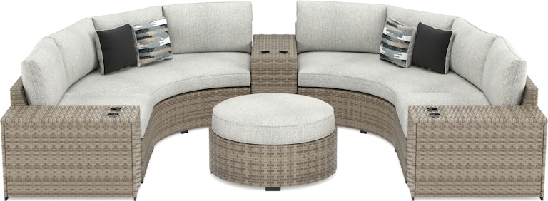 Signature Design by Ashley Calworth 7-Piece Outdoor Sectional P458P5 P458P5