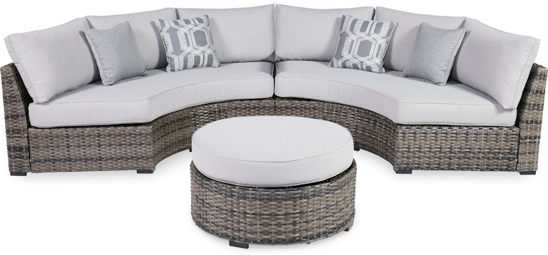 Signature Design by Ashley Harbor Court 2-Piece Outdoor Sectional with Ottoman P459P2 P459P2
