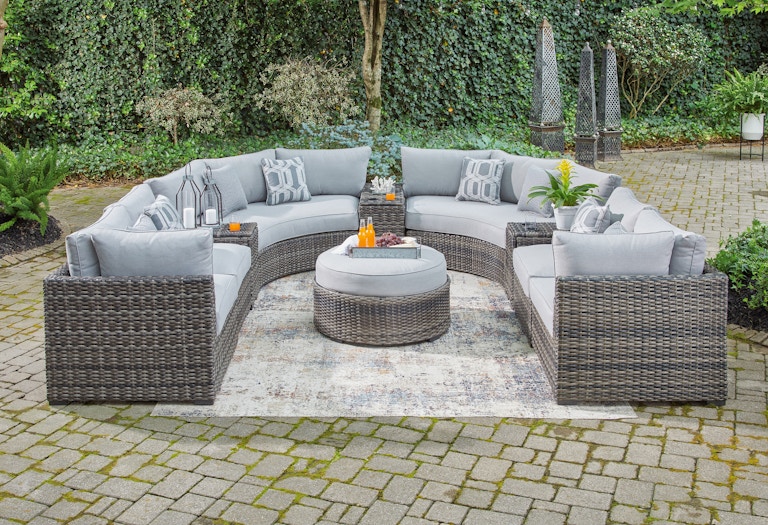 Signature Design by Ashley Harbor Court 8-Piece Outdoor Sectional with Ottoman P459P1 P459P1