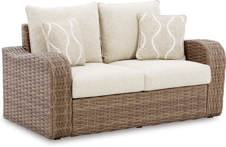 Signature Design by Ashley SANDY BLOOM Outdoor Loveseat with Cushion P507-835 P507-835