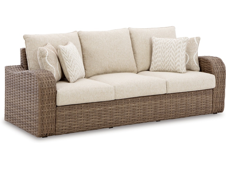 Signature Design by Ashley SANDY BLOOM Outdoor Sofa with Cushion P507-838 P507-838