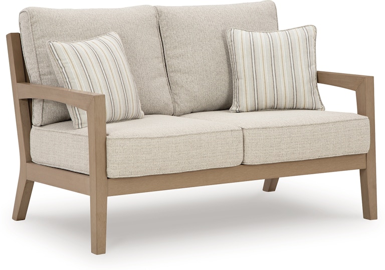 Signature Design by Ashley Hallow Creek Outdoor Loveseat with Cushion P560-835