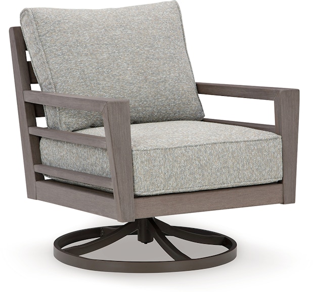 Signature Design by Ashley Hillside Barn Outdoor Swivel Lounge with Cushion P564-821