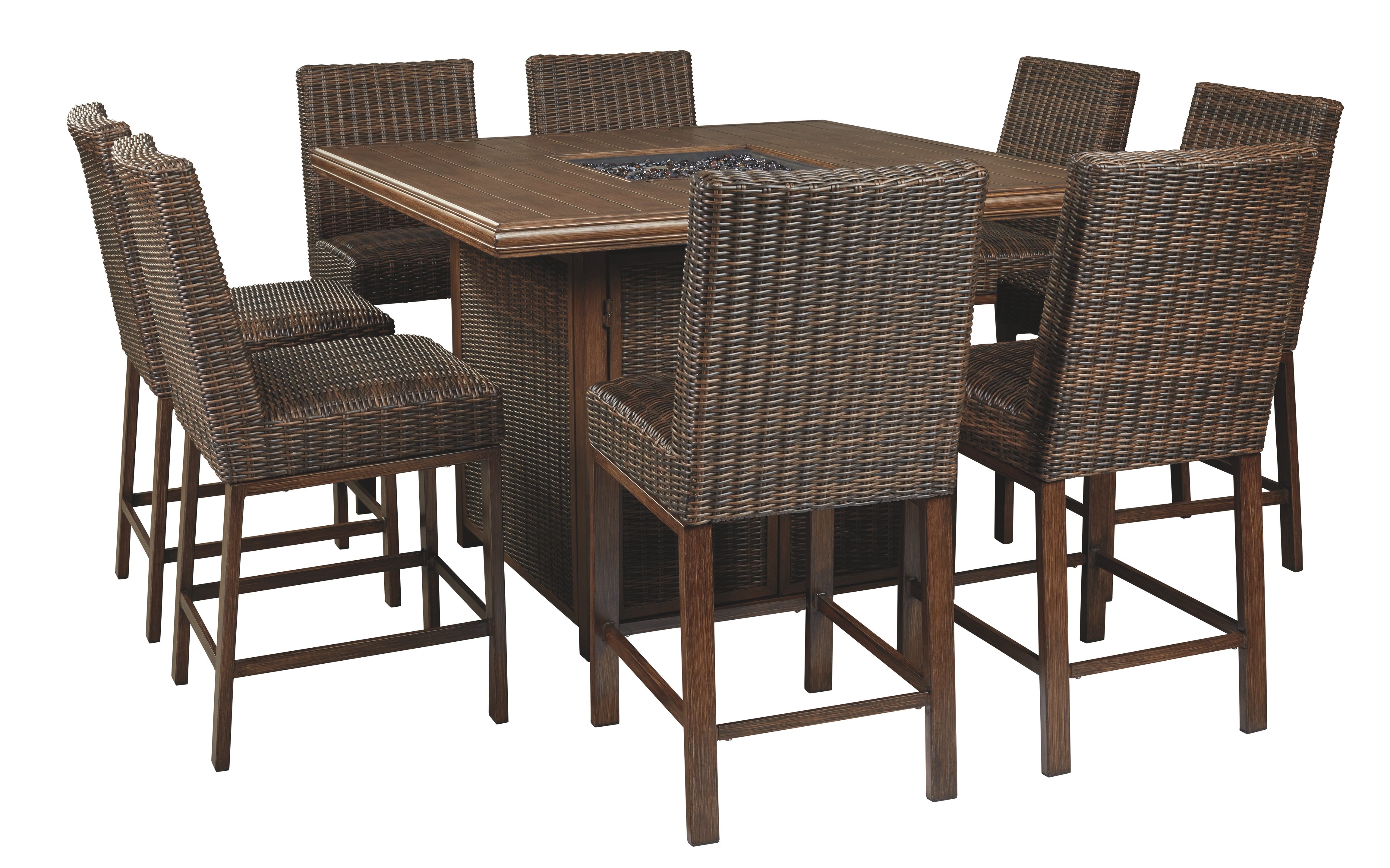 Signature Design by Ashley Outdoor Furniture 9 Piece Outdoor Bar