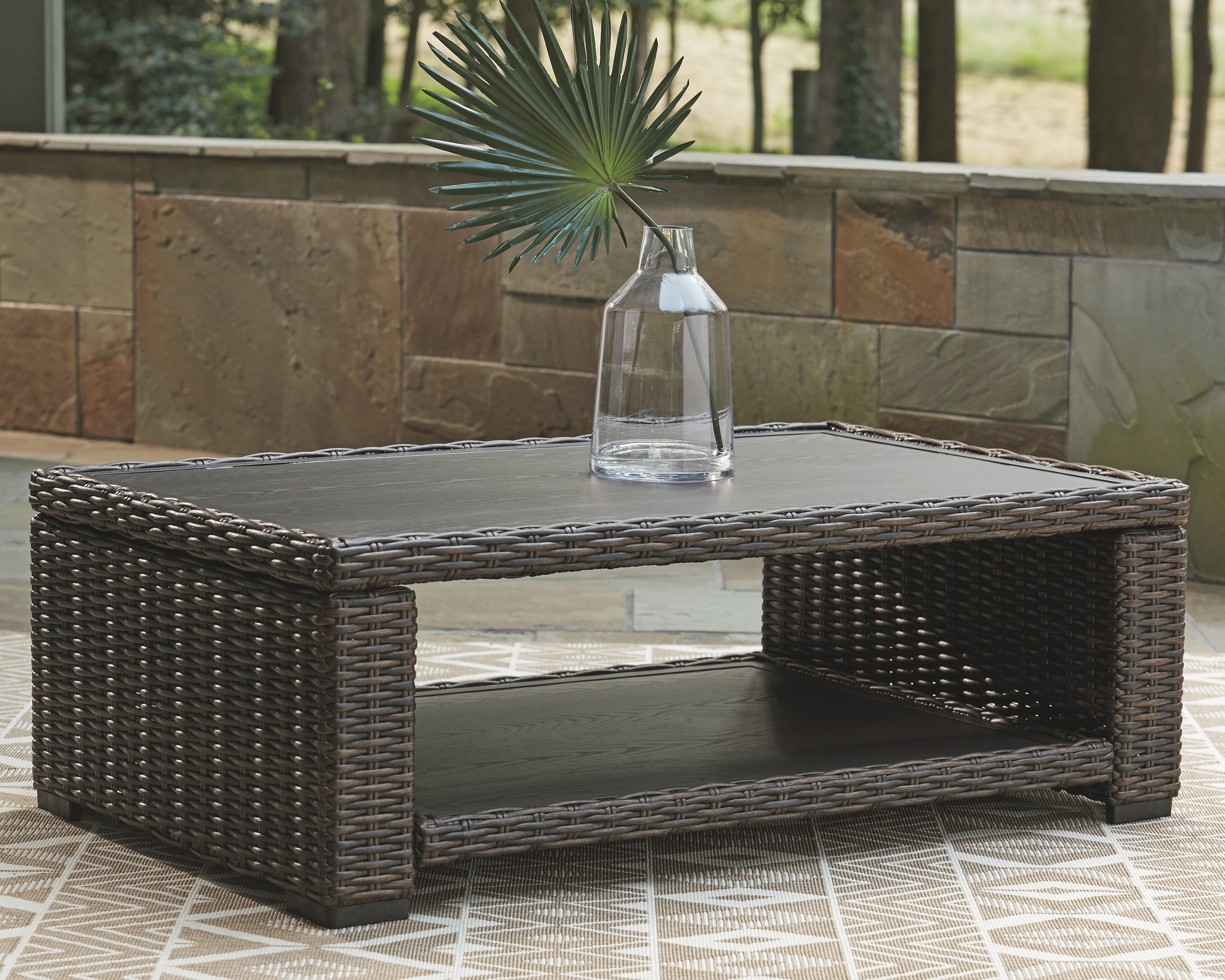 Signature Design by Ashley Outdoor Furniture Grasson Lane Coffee Table P783 701 iFurnish