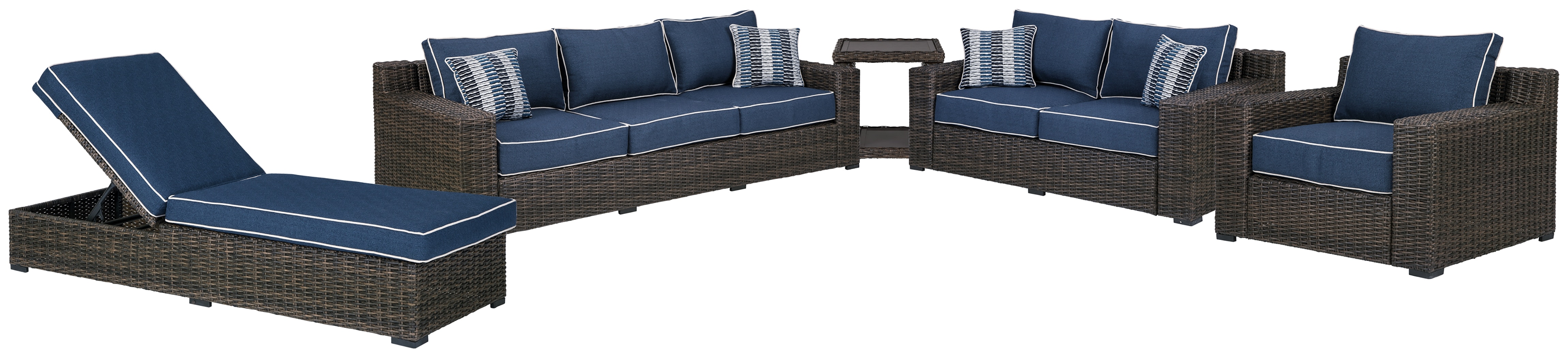 Loveseat and chaise online set