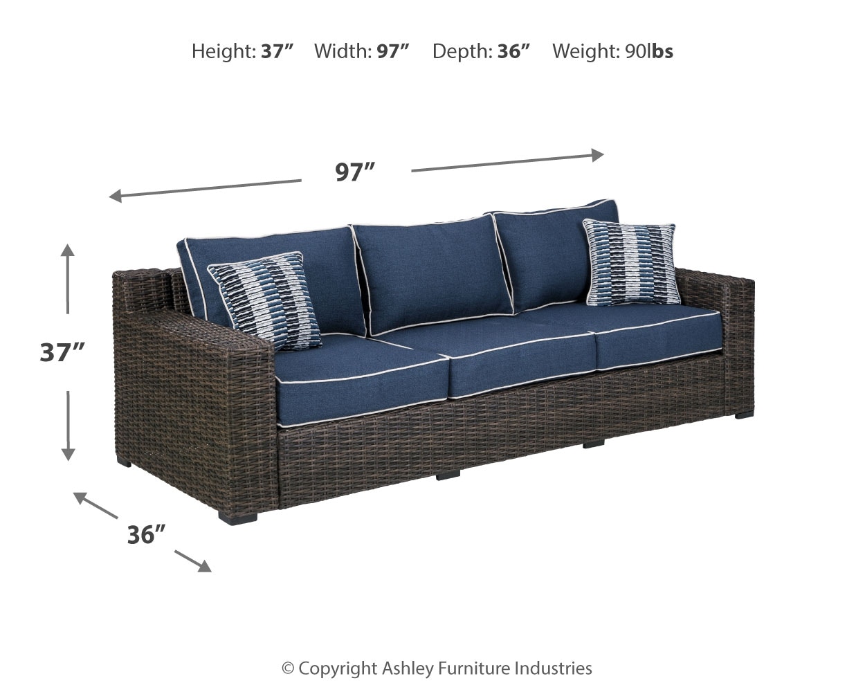 Grasson lane outdoor sofa online